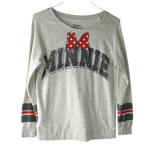 Disney Minnie Mouse Disneyland/Disney World Gray Long Sleeve Sweatshirt Size M